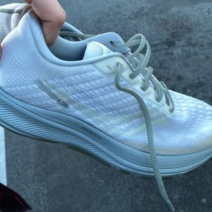 Saucony all white womens running shoes.